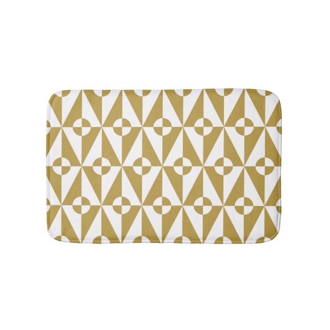 Abstract Geometric: Vintage Seamless Pattern Bath Mat (Front)