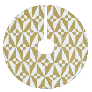 Abstract Geometric: Vintage Seamless Pattern Brushed Polyester Tree Skirt