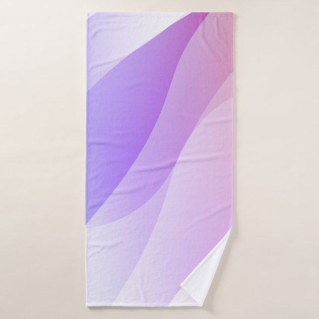 Abstract Geometric Wave Shape with Gradient Soft C Bath Towel (Bath Towel)