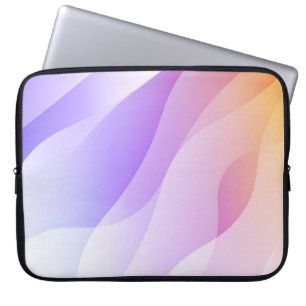 Abstract Geometric Wave Shape with Gradient Soft C Laptop Sleeve