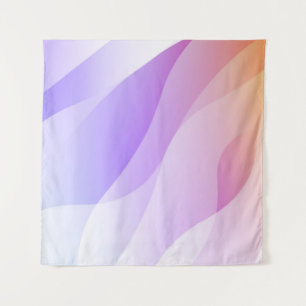 Abstract Geometric Wave Shape with Gradient Soft C Tapestry