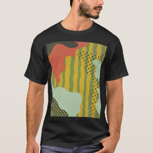 Abstract Geometric Waves Creative Background T-Shirt