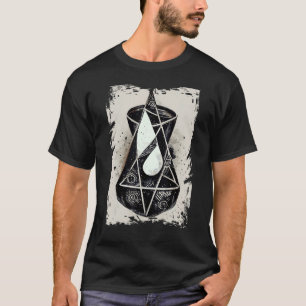 Abstract Geometric Witch Hourglass Pendulum Occult T-Shirt