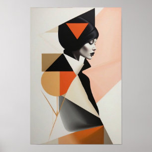 Abstract Geometric Woman - Minimalist Modern Art  Poster