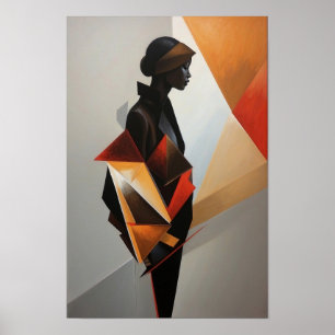 Abstract Geometric Woman - Modern Art Minimalist Poster