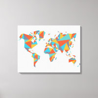 Abstract Geometric World Map