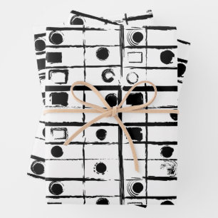 abstract geometric wrapping paper sheet