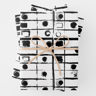 abstract geometric  wrapping paper sheet