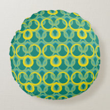 Abstract geometric yellow green pattern