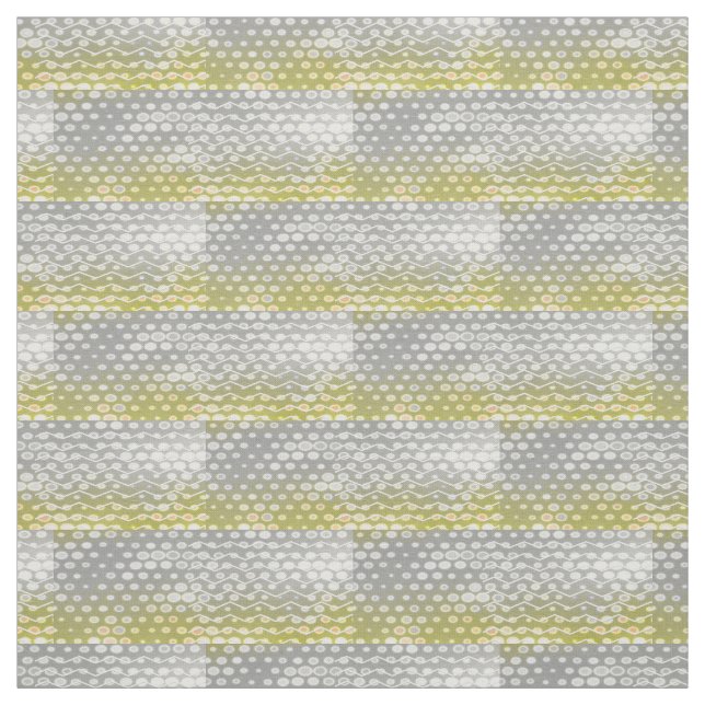 Abstract Geometric Yellow Grey Chevron Modern Fabric (Swatch)