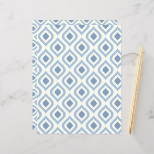 Abstract geometrical, blue and off white