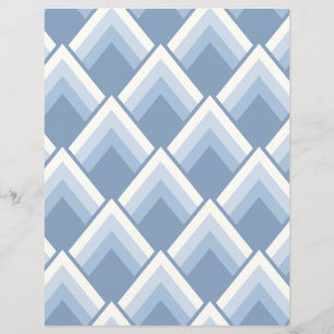Abstract geometrical, blue and off white 2