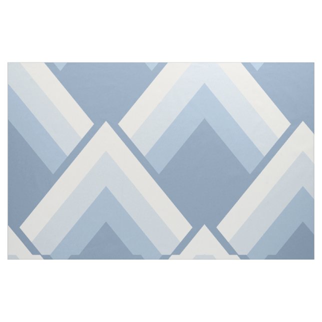 Abstract geometrical, blue and off white 2 fabric (Fat Quarter)