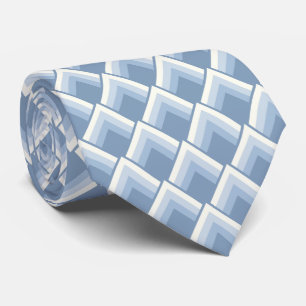 Abstract geometrical, blue and off white 2 tie