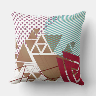 Abstract geometrical figures pattern cushion
