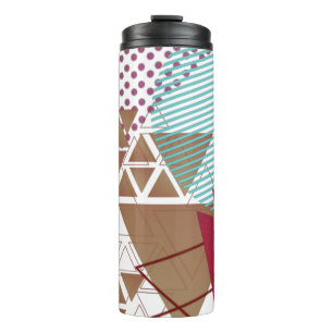 Abstract geometrical figures pattern  thermal tumbler