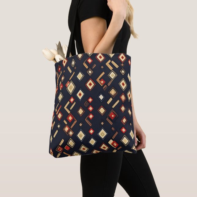 Abstract Geometrical Pattern Tote Bag (Close Up)