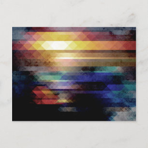Abstract Geometry of Colours Postcard