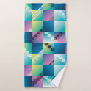 Abstract geometry seamless pattern bath towel