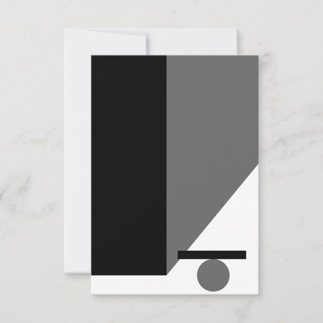 Abstract geometry wall art RSVP card (Front)