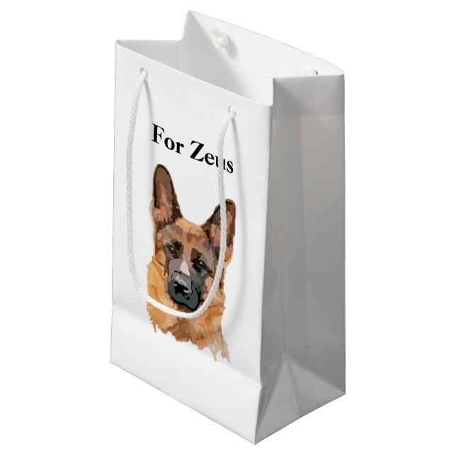 Abstract German Shepard Gift Bag (Front Angled)
