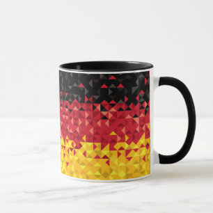 Abstract Germany Flag, German Colours, Poly art Mug