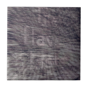Abstract Ghost Sign on Brick Building Tile
