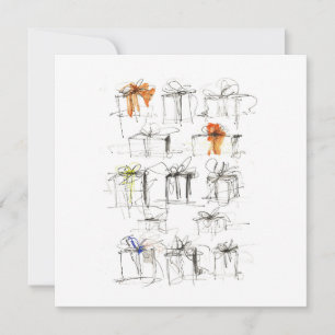 Abstract Gift Boxes Pattern Invitation