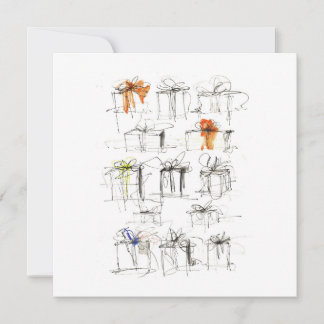 Abstract Gift Boxes Pattern Invitation