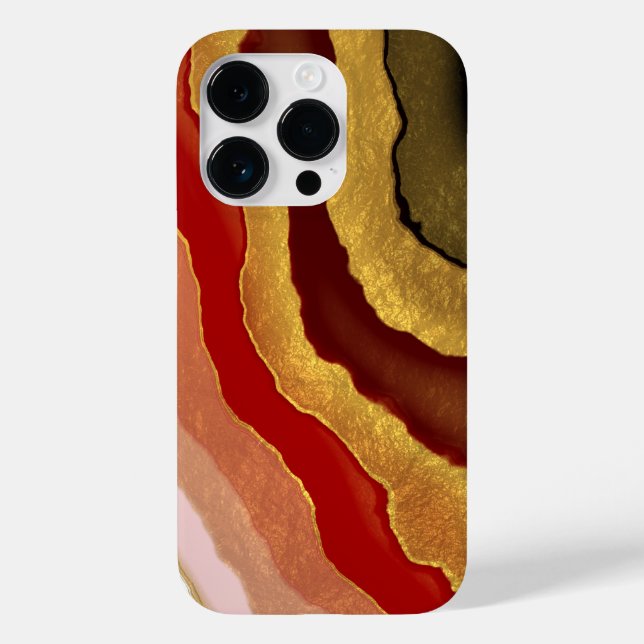 Abstract Gilded Agate Case-Mate iPhone Case (Back)