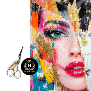 Abstract Gilded Resilience Art Decoupage Tissue Paper