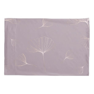Abstract Ginkgo Biloba Botanical Rose Gold Pillowcase