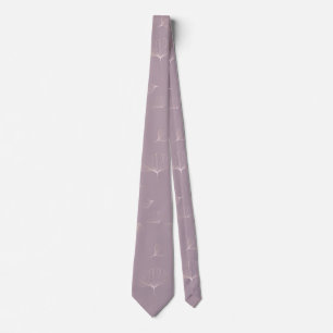 Abstract Ginkgo Biloba Botanical Rose Gold Tie