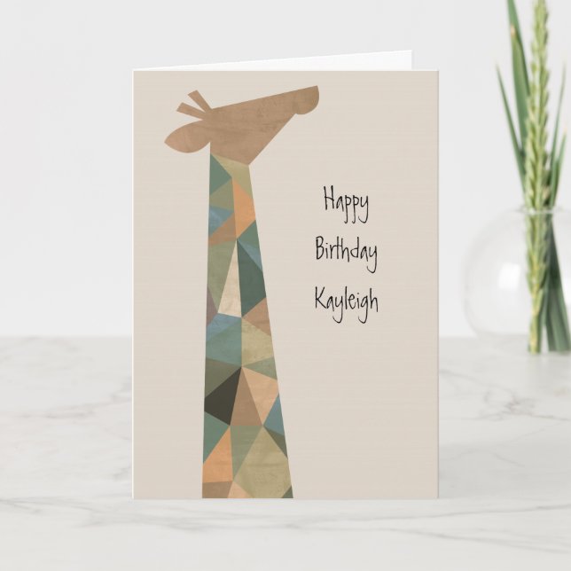 Abstract Giraffe Card (Front)