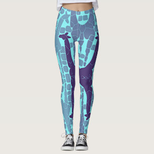 Abstract Giraffe Pattern Leggings