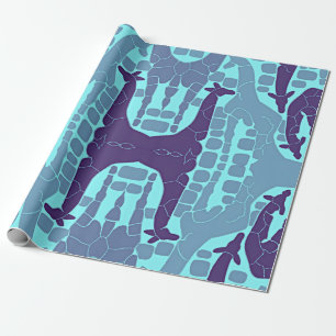 Abstract Giraffe Pattern Wrapping Paper