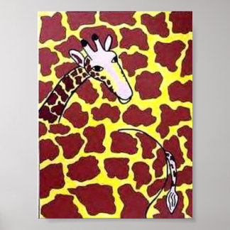 Abstract Giraffe Poster