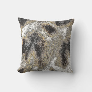 ABSTRACT GIRAFFE SKIN CUSHION