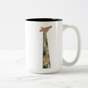 Abstract Giraffe Two-Tone Coffee Mug