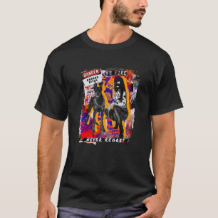 Abstract Girl Doberman Cities Style Collagen Rebel T-Shirt