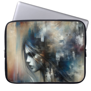 Abstract Girl Painting Laptop Sleeve