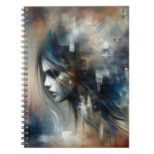 Abstract Girl Painting Notebook