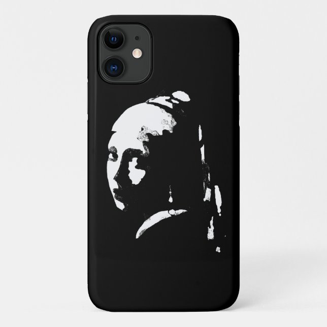 Abstract Girl with Pearl Earring Case-Mate iPhone Case (Back)