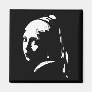 Abstract Girl with Pearl Earring Magnet