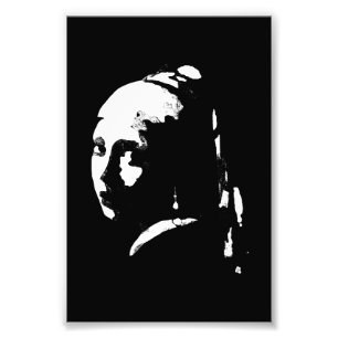 Abstract Girl with Pearl Earring Photo Enlargement Print