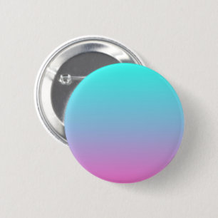 abstract girly pink turquoise ombre mermaid colors 6 cm round badge