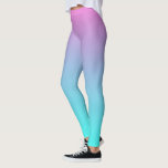 abstract girly pink turquoise ombre mermaid colour leggings<br><div class="desc">abstract girly pink turquoise ombre mermaid colours ombre leggings.</div>