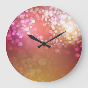 Abstract glamourous sparkle background. large clock