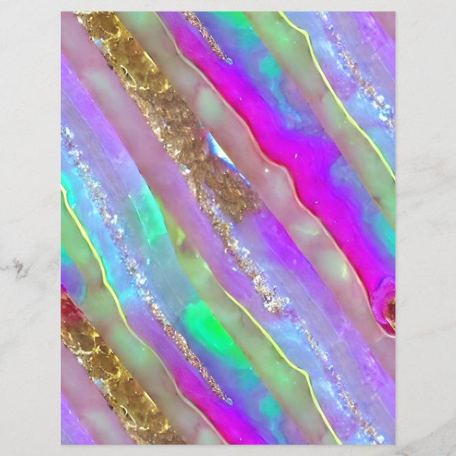 Abstract Glass Art Scrapbook Paper (Front)