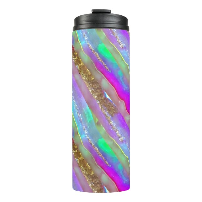 Abstract Glass Art Thermal Tumbler (Front)